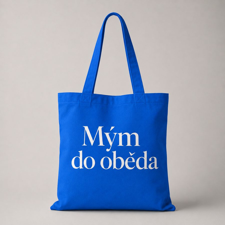 Plátěná taška &bdquo;Mým do oběda&ldquo;
